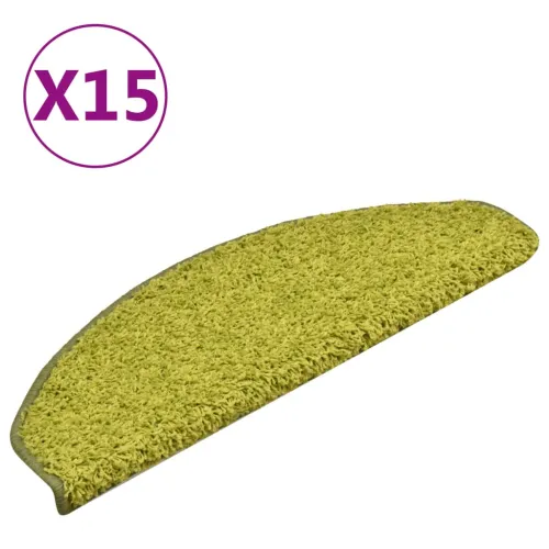 Prostirke za stepenice 15 kom 65x21x4 cm Zelene poluokrugle velike - Zelena 65 x 21 x 4 cm 15 Cijena
