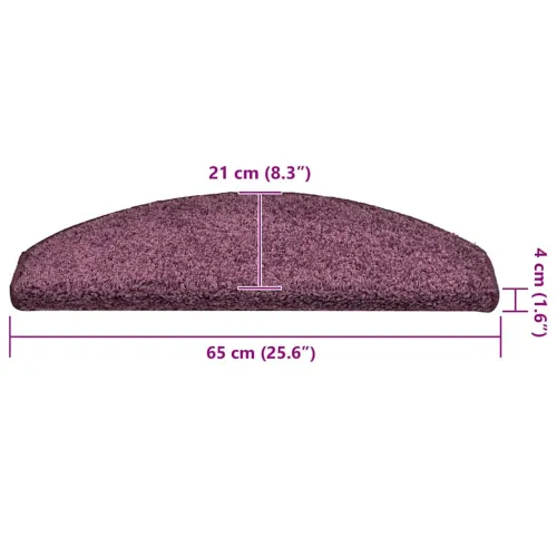 Prostirke za stepenice 15 kom 65x21x4 cm tamnoljubičaste poluokrugle velike - tamnoljubičasta 65 x 21 x 4 cm 15 Cijena