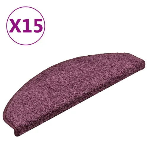 Prostirke za stepenice 15 kom 65x21x4 cm tamnoljubičaste poluokrugle velike - tamnoljubičasta 65 x 21 x 4 cm 15 Cijena