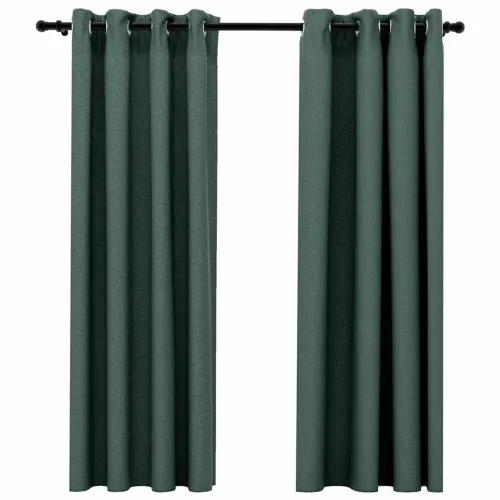 Zavjese za zamračivanje s prstenima 2 kom zelene 140 x 175 cm - Zelena 140 x 175 cm 2 Cijena