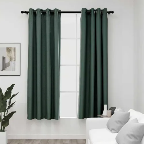Zavjese za zamračivanje s prstenima 2 kom zelene 140 x 175 cm - Zelena 140 x 175 cm 2 Cijena