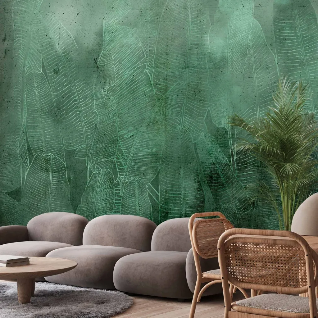 Foto tapeta - Green Banana Leaves 100x70 Standard