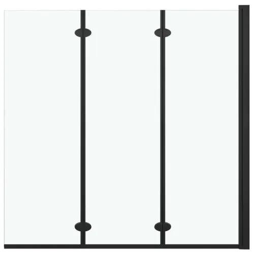 Sklopiva vrata za tuš kabinu s 3 ploče ESG 130 x 138 cm crna Cijena