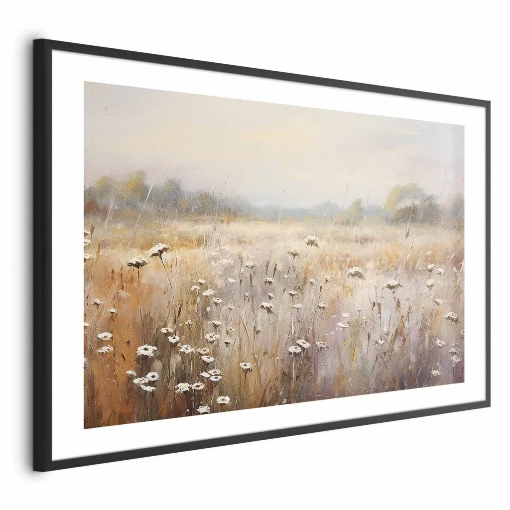 Plakat - Impressionist meadow – field landscape in a pastel colour palette 30x21 Bez okvira s margom