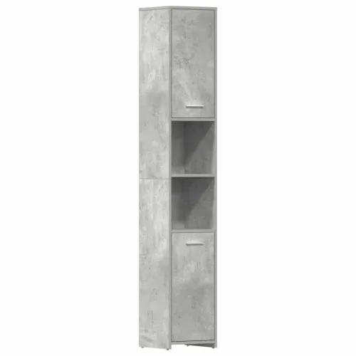 Kupaonski ormarić boja betona 30x30x183,5 cm konstruirano drvo - Beton siva S ručkom Cijena
