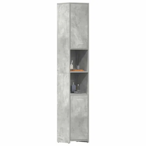 Kupaonski ormarić boja betona 30x30x183,5 cm konstruirano drvo - Beton siva S ručkom Cijena