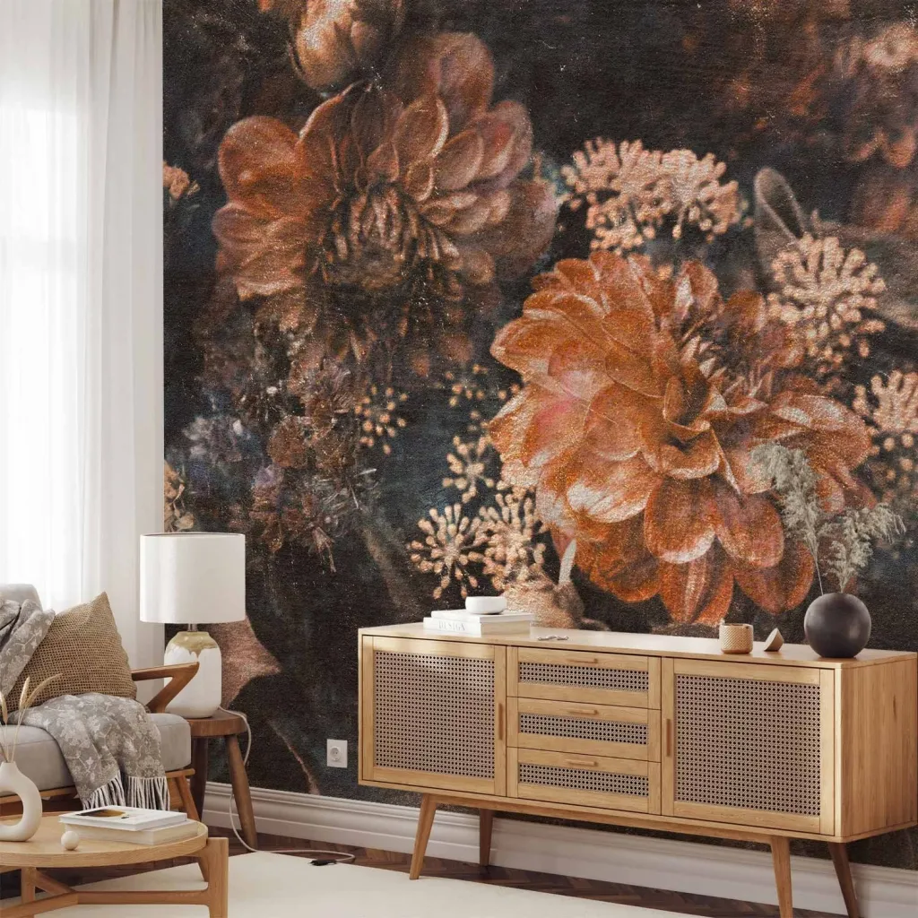 Foto tapeta - Retro Flowers - Third Variant 100x70 Standard