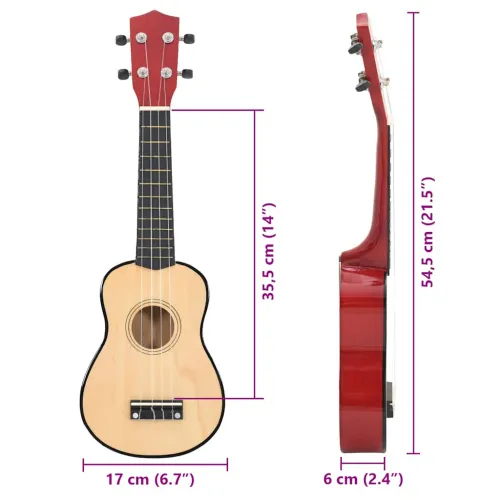 Set ukulelea Soprano s futrolom za djecu Natural 21 - Svjetlosmeđa 21 Cijena