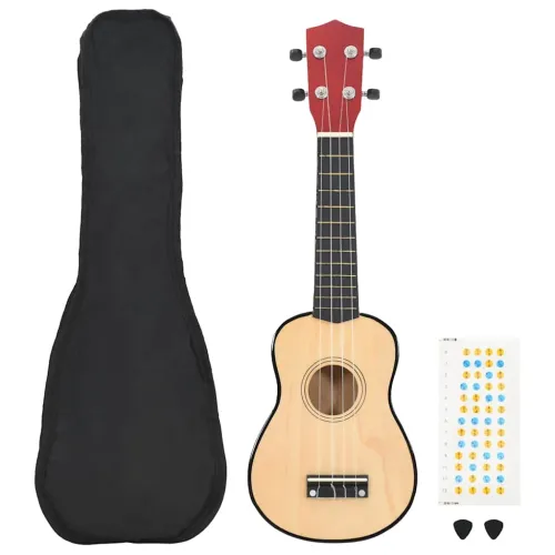 Set ukulelea Soprano s futrolom za djecu Natural 23 - Svjetlosmeđa 23 Cijena