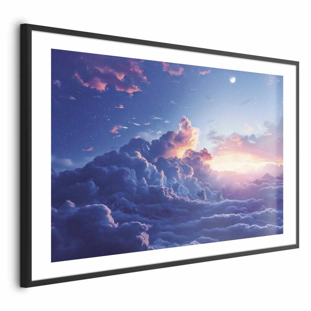 Plakat - Night Concert in the Mountains: Clouds Illuminated by the Last Rays of the Sun 30x21 Bez okvira s margom