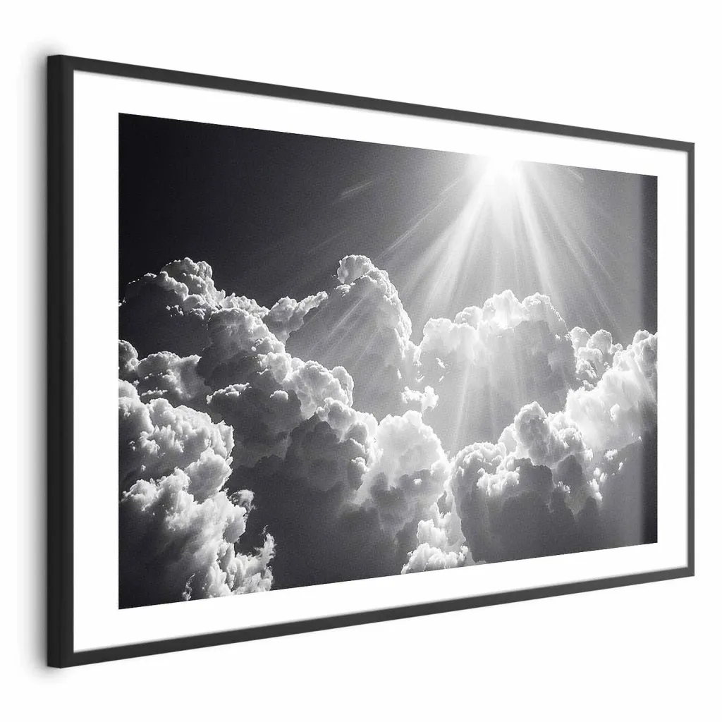 Plakat - Hope in the Clouds: Inspiring Sun Rays – Awaken Emotions 30x21 Bez okvira s margom
