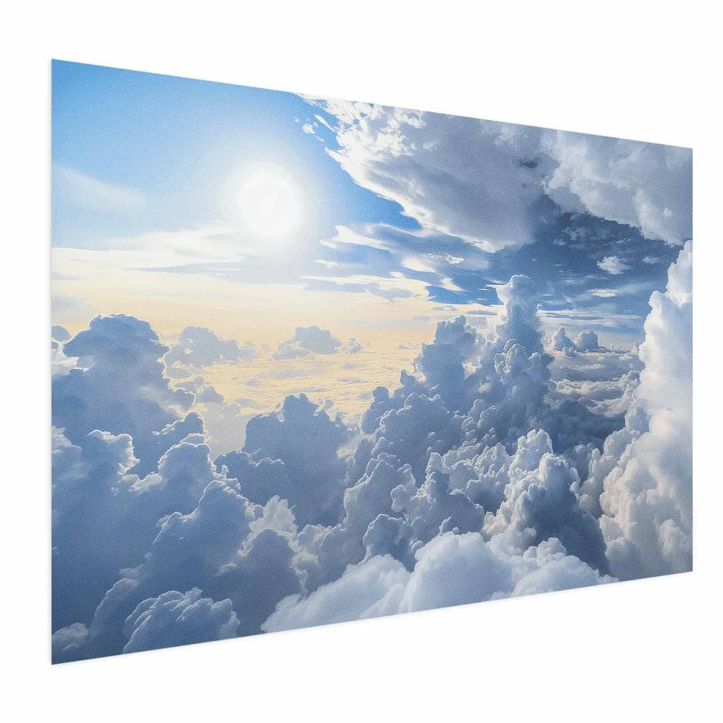 Plakat - Symphony of Light: Sun and Clouds Playing Together on a Beautiful Sky 30x21 Bez okvira