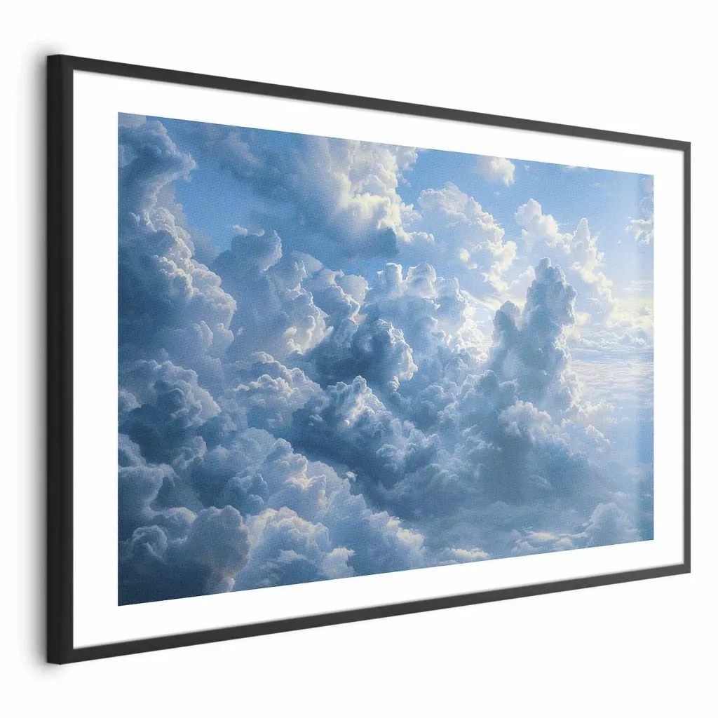 Plakat - Ocean in the Air: Waving Clouds Reflecting Morning Light 30x21 Bez okvira s margom