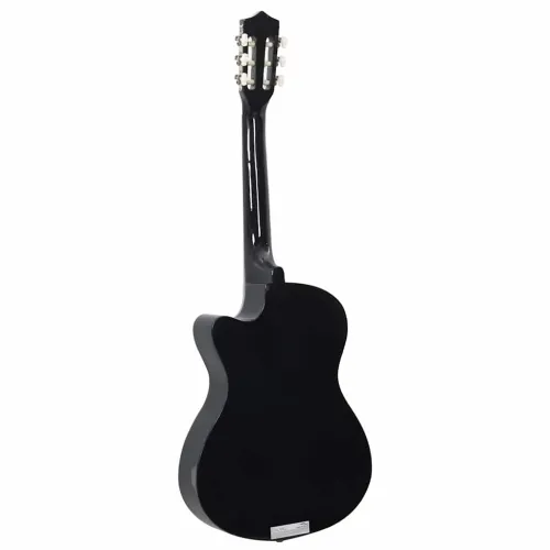 Klasična gitara Western s prorezom i 6 žica crna 38 - Crna Cijena