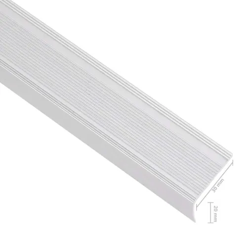 Rubnjaci za stepenice L-oblik 15 kom aluminijski 100 cm srebrni - Srebrno 100 cm (15 pcs) Traka Cijena