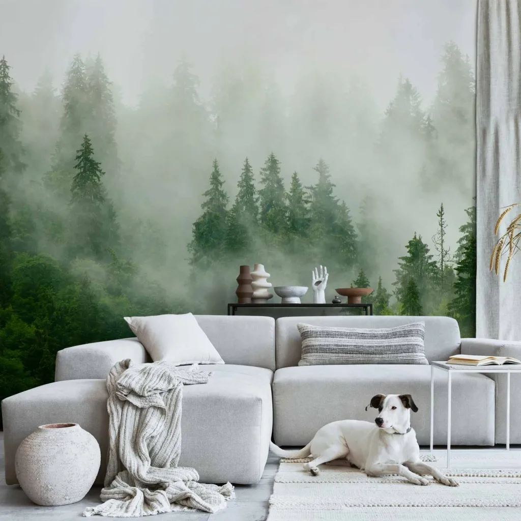 Foto tapeta - Mountain Forest (Green) 100x70 Standard