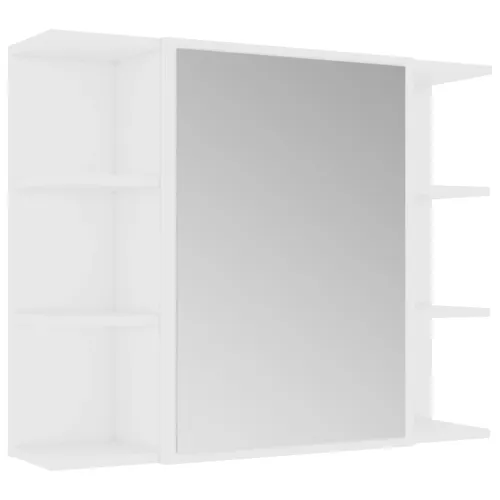 Kupaonski ormarić s ogledalom 80x20,5x64 cm konstruirano drvo - Bijela 1 Cijena
