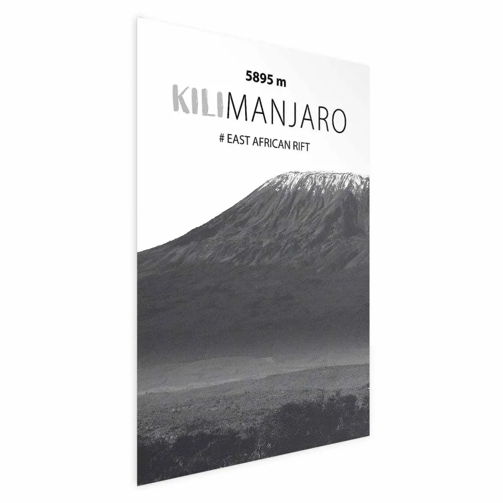 Plakat - The majestic Kilimanjaro mountain peak crown of mountains mountain landscape 21x30 Bez okvira