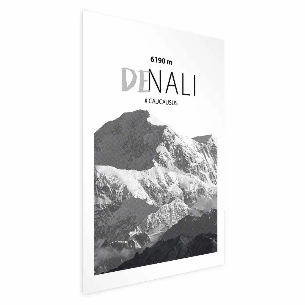 Plakat - Majestic mountain peak Denali mountain crown mountain landscape 21x30 Bez okvira s margom