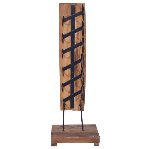 Stalak za vino za 6 boca 35 x 35 x 100 cm od masivne tikovine Cijena