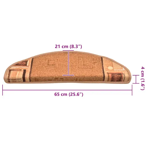 Ljepljivi tepisi za stepenice 15 kom bež 65 x 21 x 4 cm - Bež 15 Polukružno Cijena