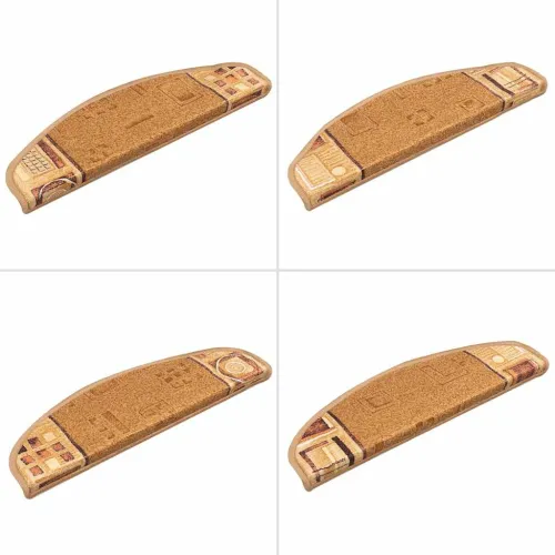 Ljepljivi tepisi za stepenice 15 kom bež 65 x 21 x 4 cm - Bež 15 Polukružno Cijena