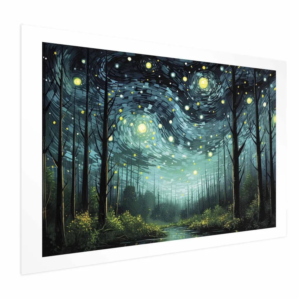 Plakat - Starry night - a contemporary version of Van Gogh\'s night sky 30x21 Bez okvira s margom
