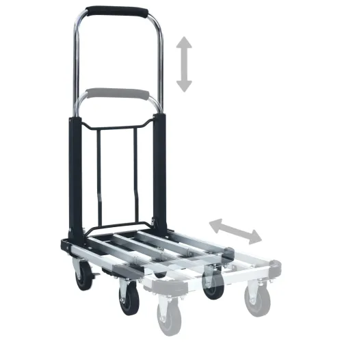 Sklopiva transportna kolica 150 kg aluminijska srebrna Cijena