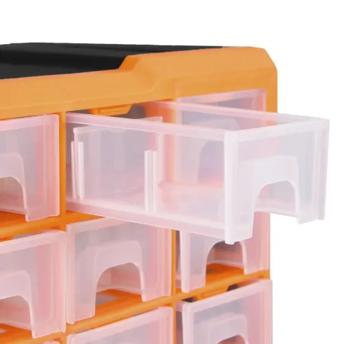 Organizator s 38 ladica 52 x 16 x 37,5 cm - Narančasta i crna 38 ladica Cijena