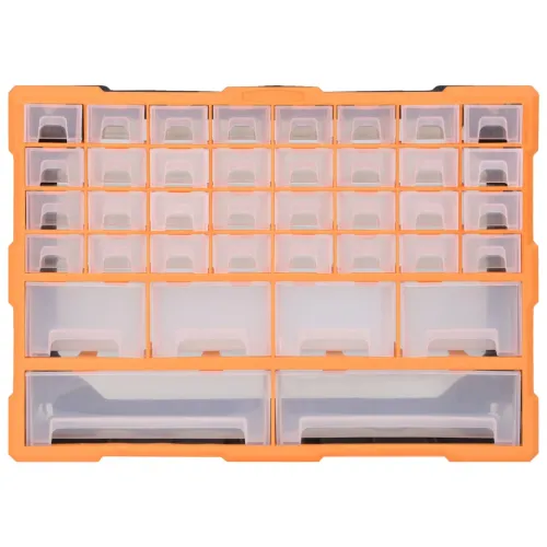 Organizator s 38 ladica 52 x 16 x 37,5 cm - Narančasta i crna 38 ladica 1 1 Cijena