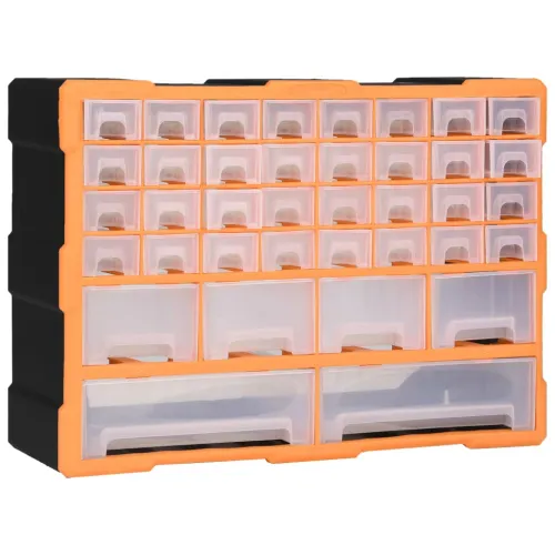 Organizator s 38 ladica 52 x 16 x 37,5 cm - Narančasta i crna 38 ladica 1 1 Cijena