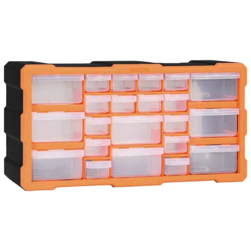 Organizator s 22 ladice 49 x 16 x 25,5 cm - Narančasta i crna 22 ladica 1 1 Cijena