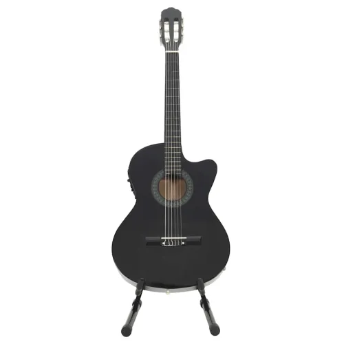 12-dijelni set gitare Western s ujednačivačem i 6 žica crni - Crna Cijena
