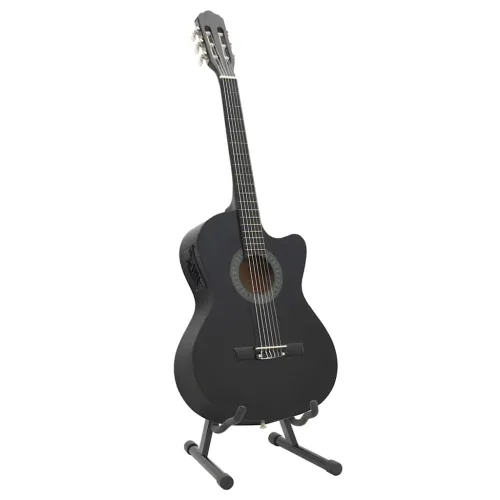 12-dijelni set gitare Western s ujednačivačem i 6 žica crni - Crna Cijena