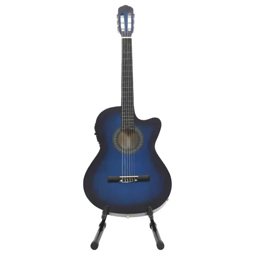 12-dijelni set gitare Western s ujednačivačem i 6 žica plavi - Plava Cijena