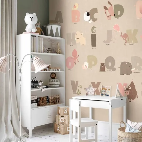 Foto tapeta - A Beige Alphabet 150x105 Standard Cijena