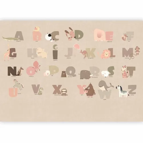 Foto tapeta - A Beige Alphabet 200x140 Premium Cijena