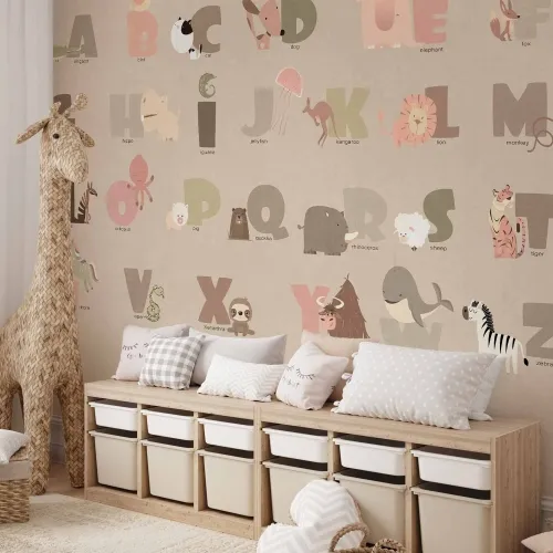 Foto tapeta - A Beige Alphabet 200x140 Premium Cijena