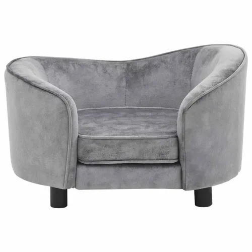 Sofa za pse siva 69 x 49 x 40 cm plišana - Siva Cijena