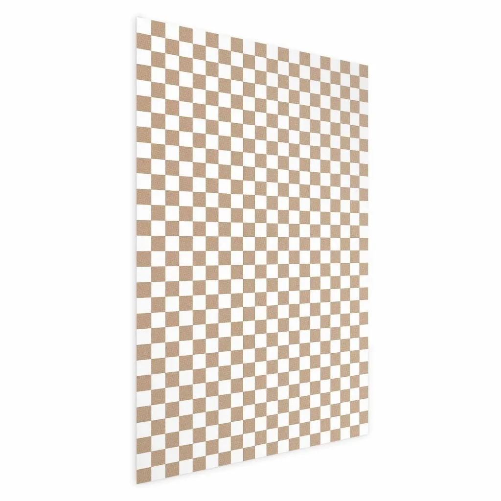 Plakat - Geometry and Browns - a chessboard pattern in neutral shades 21x30 Bez okvira s margom