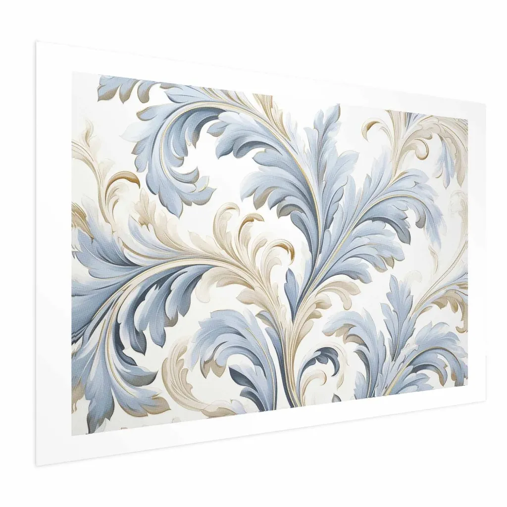 Plakat - Baroque Vines in Light Colors 30x21 Bez okvira s margom