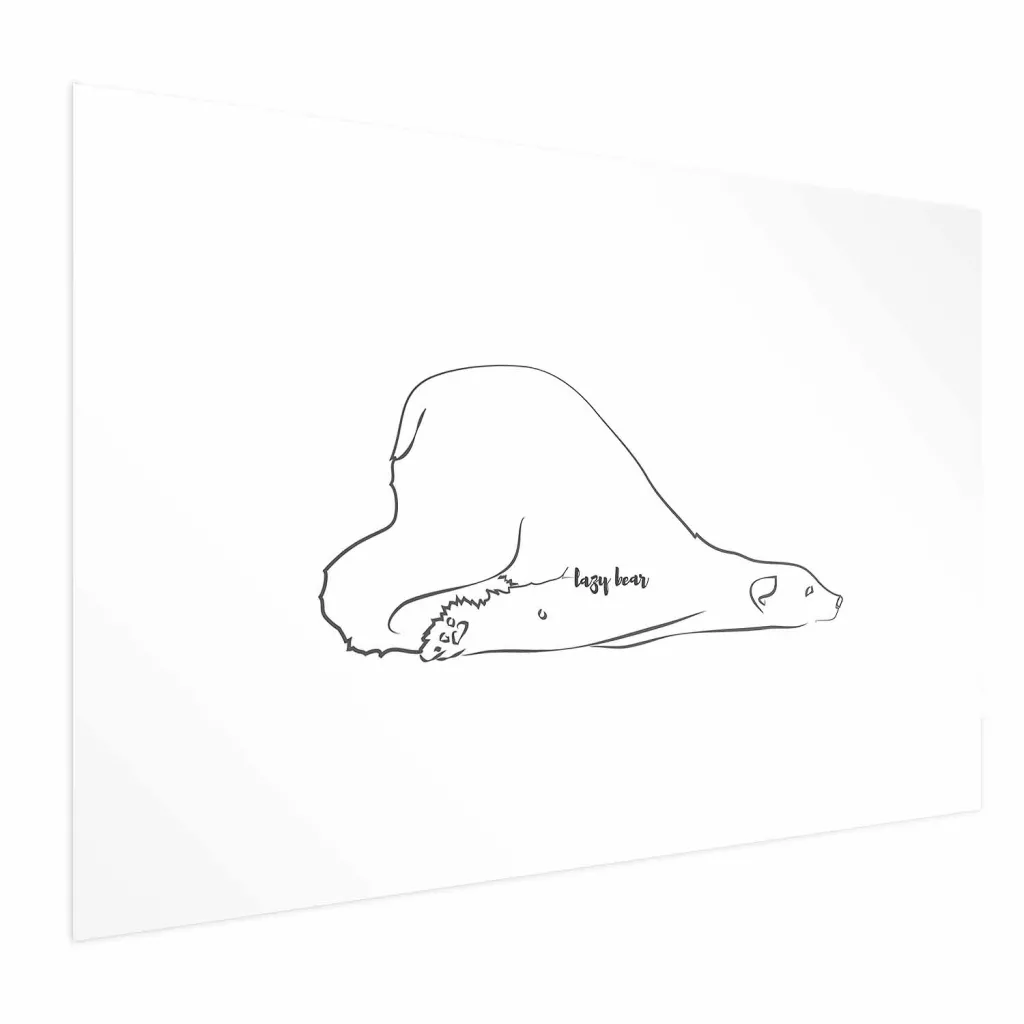 Plakat - Lazy Bear 30x21 Bez okvira s margom