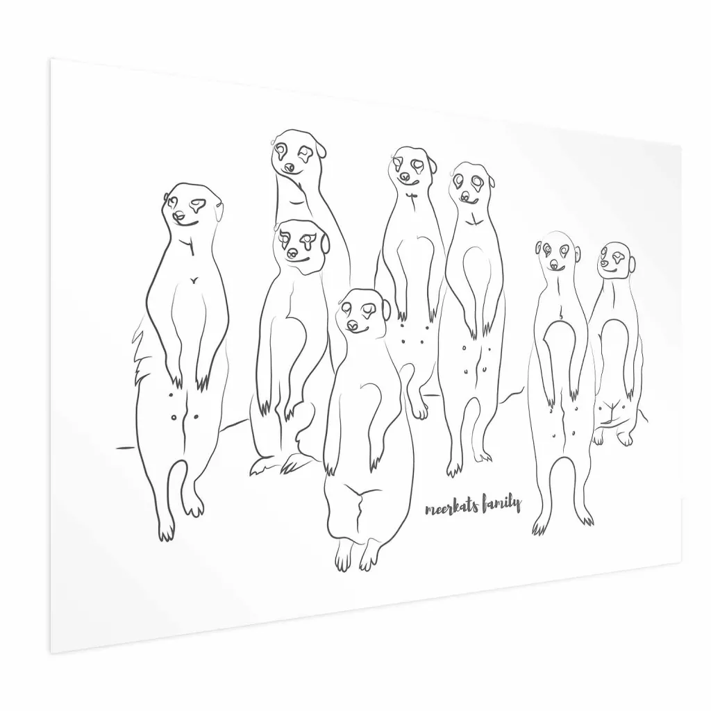 Plakat - Meerkat Family 30x21 Bez okvira