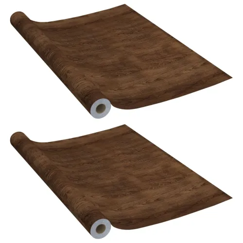 Samoljepljive folije za namještaj 2 kom hrast 500 x 90 cm PVC - Tamni hrast 2 Cijena
