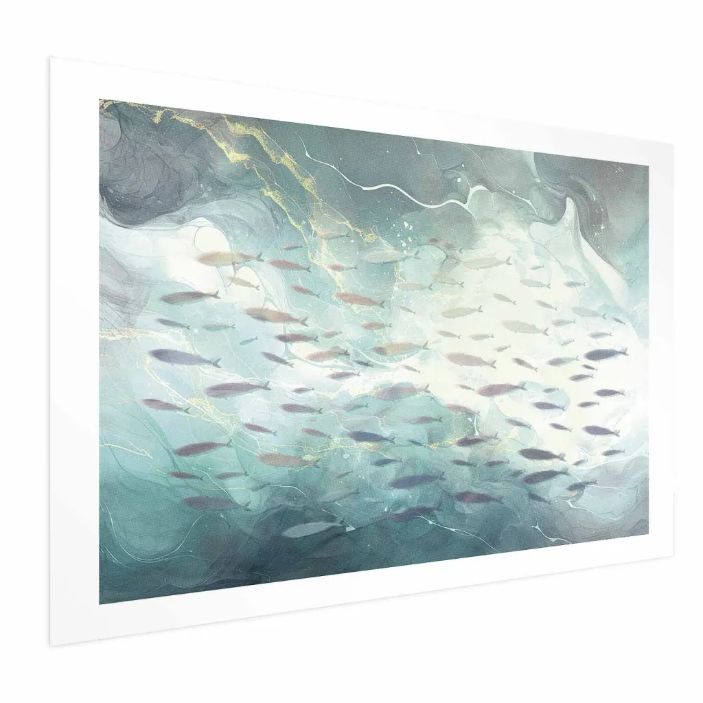 Plakat - School of Small Fish 30x21 Bez okvira s margom