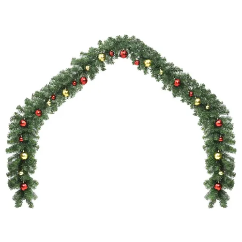 Božićna girlanda ukrašena kuglicama i LED svjetlima 20 m - 20 m s kuglicama i LED svjetlima Cijena
