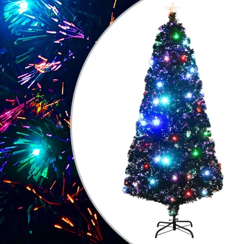 Osvijetljeno božićno drvce sa stalkom i LED 180 cm optička vlakna - 180 x 90 cm Cijena