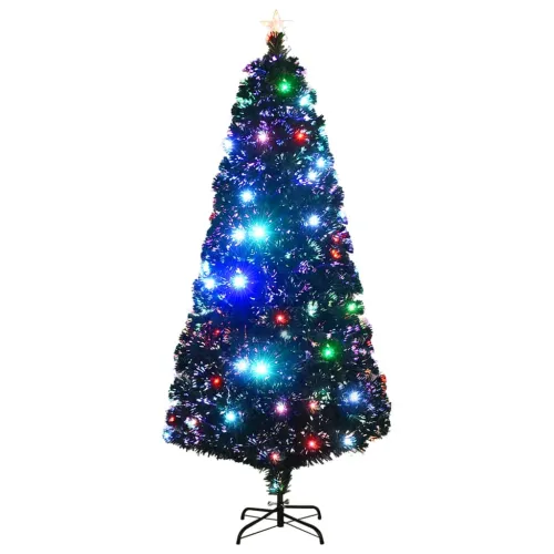 Osvijetljeno božićno drvce sa stalkom i LED 180 cm optička vlakna - 180 x 90 cm Cijena