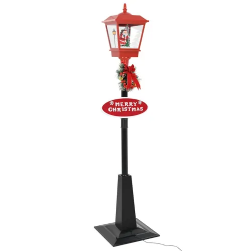 Božićna ulična svjetiljka s Djedom Mrazom 180 cm LED - Crna i crvena 180 cm Cijena