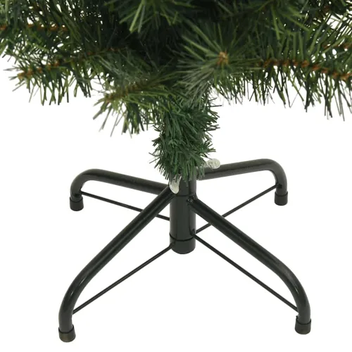 Tanko umjetno božićno drvce sa stalkom zeleno 150 cm PVC - Zelena 150 cm Osnovni Cijena